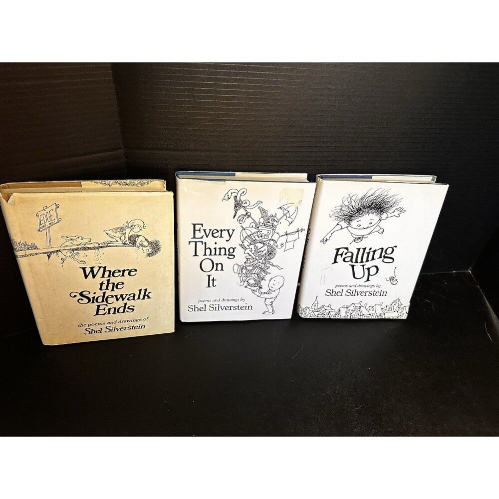 Shel Silverstein Books Lot 3 First Editions Sidewalk Ends/ Everything Falling Up